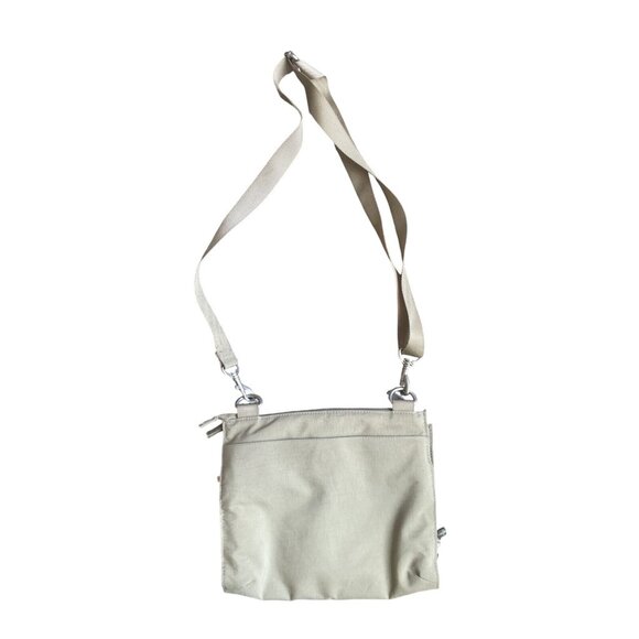 Baggallini Beige Nylon Crossbody Bag Travel Medium Organizer Casual Purse - Picture 2 of 3